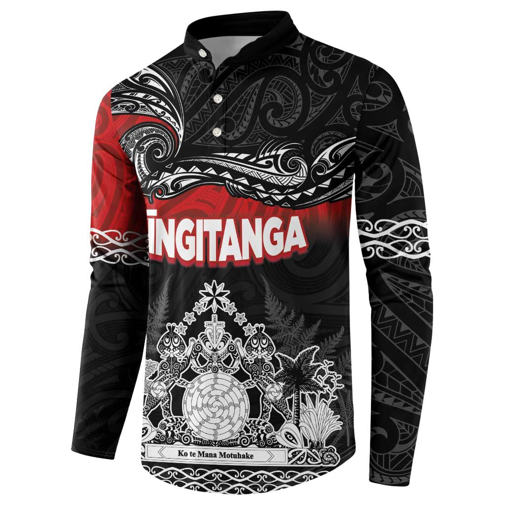 Personalised The Kingitanga - Maori King Movement Button Sweatshirt Te Paki-o-Matariki with Silver Ferns and Polynesian Art Tattoo