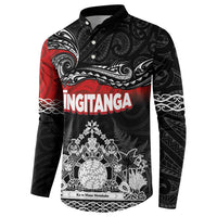 Personalised The Kingitanga - Maori King Movement Button Sweatshirt Te Paki-o-Matariki with Silver Ferns and Polynesian Art Tattoo