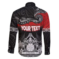 Personalised The Kingitanga - Maori King Movement Family Matching Off Shoulder Short Dress and Hawaiian Shirt Te Paki-o-Matariki with Silver Ferns and Polynesian Art Tattoo