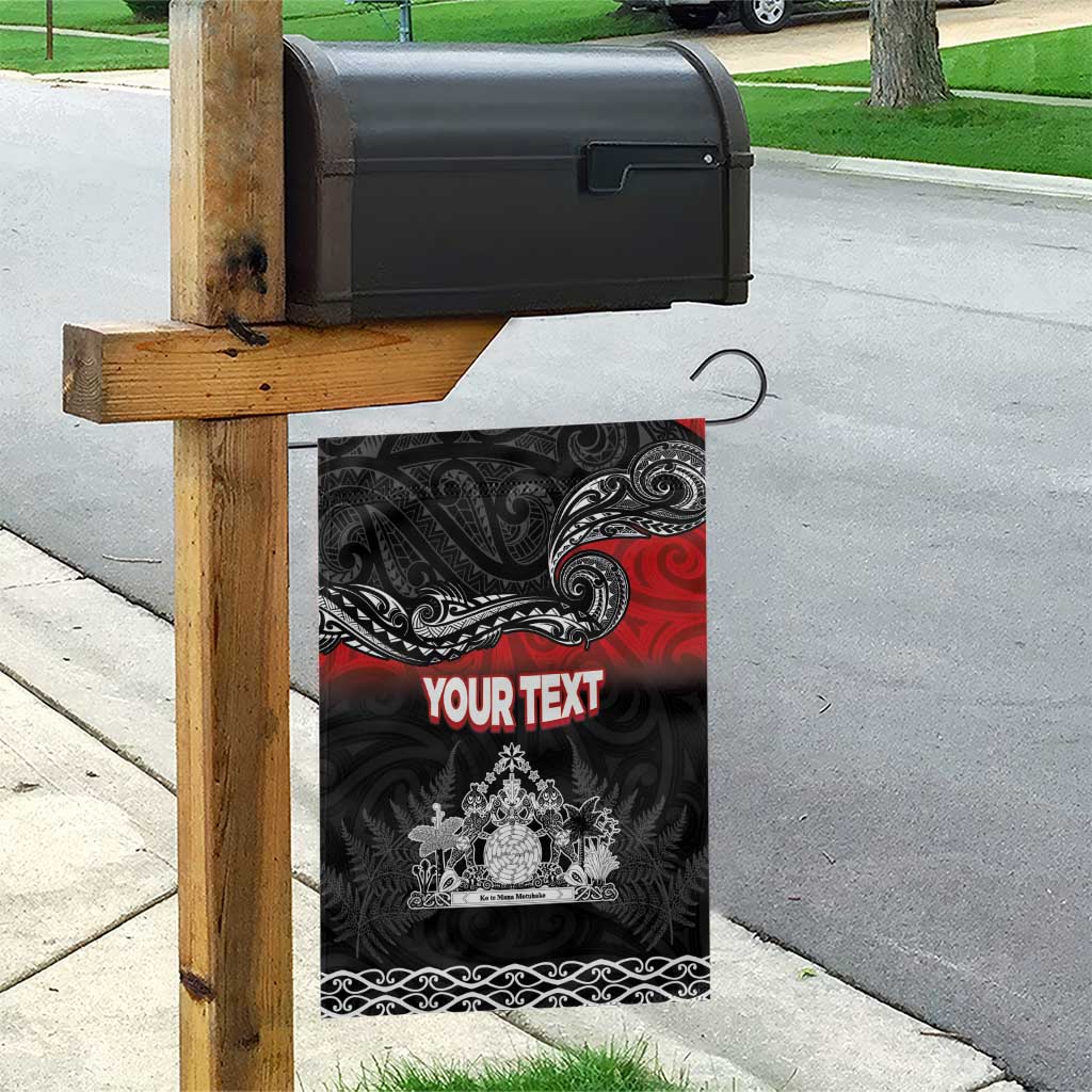 Personalised The Kingitanga - Maori King Movement Garden Flag Te Paki-o-Matariki with Silver Ferns and Polynesian Art Tattoo