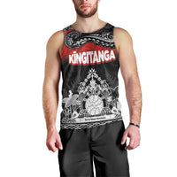 Personalised The Kingitanga - Maori King Movement Men Tank Top Te Paki-o-Matariki with Silver Ferns and Polynesian Art Tattoo
