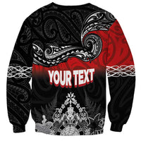 Personalised The Kingitanga - Maori King Movement Sweatshirt Te Paki-o-Matariki with Silver Ferns and Polynesian Art Tattoo