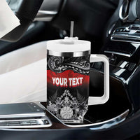 Personalised Maori King Movement Tumbler With Handle Te Paki-o-Matariki with Silver Ferns and Polynesian Art Tattoo LT03 - Polynesian Pride