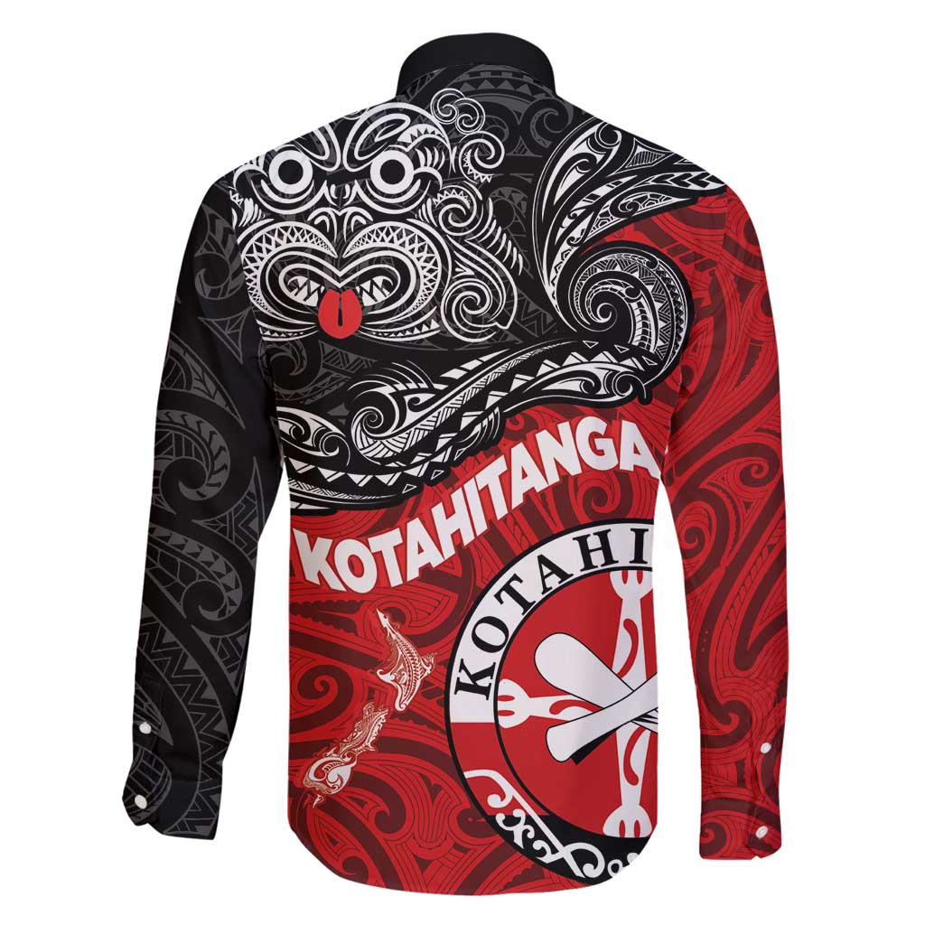 Maori Kotahitanga Family Matching Puletasi and Hawaiian Shirt Aotearoa Spirit with Maori Mask and Polynesian Art Tattoo LT03 - Polynesian Pride