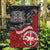 Maori Kotahitanga Garden Flag Aotearoa Spirit with Maori Mask and Polynesian Art Tattoo