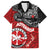 Maori Kotahitanga Hawaiian Shirt Aotearoa Spirit with Maori Mask and Polynesian Art Tattoo