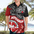 Maori Kotahitanga Hawaiian Shirt Aotearoa Spirit with Maori Mask and Polynesian Art Tattoo