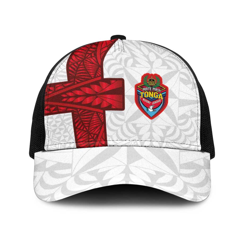 Tonga Ngatu Art Rugby Mate Ma'a Baseball Net Cap - Polynesian Pride