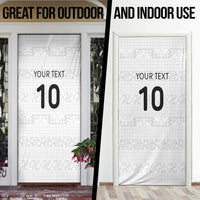 Custom Tonga Ngatu Art Rugby Mate Ma'a Door Cover - Polynesian Pride