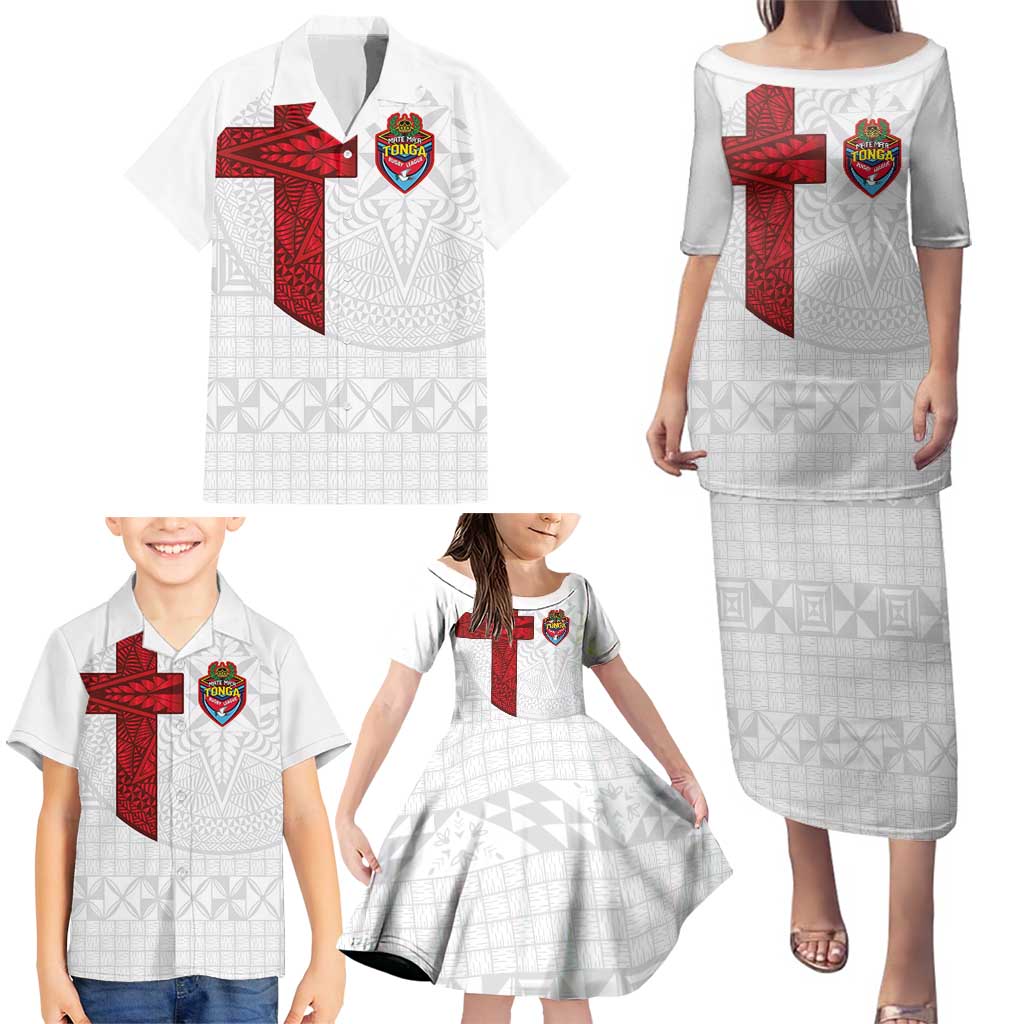 Custom Tonga Ngatu Art Rugby Mate Ma'a Family Matching Puletasi and Hawaiian Shirt - Polynesian Pride