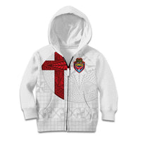 Custom Tonga Ngatu Art Rugby Mate Ma'a Kid Hoodie - Polynesian Pride
