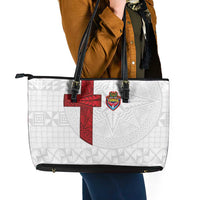 Tonga Ngatu Art Rugby Mate Ma'a Leather Tote Bag - Polynesian Pride