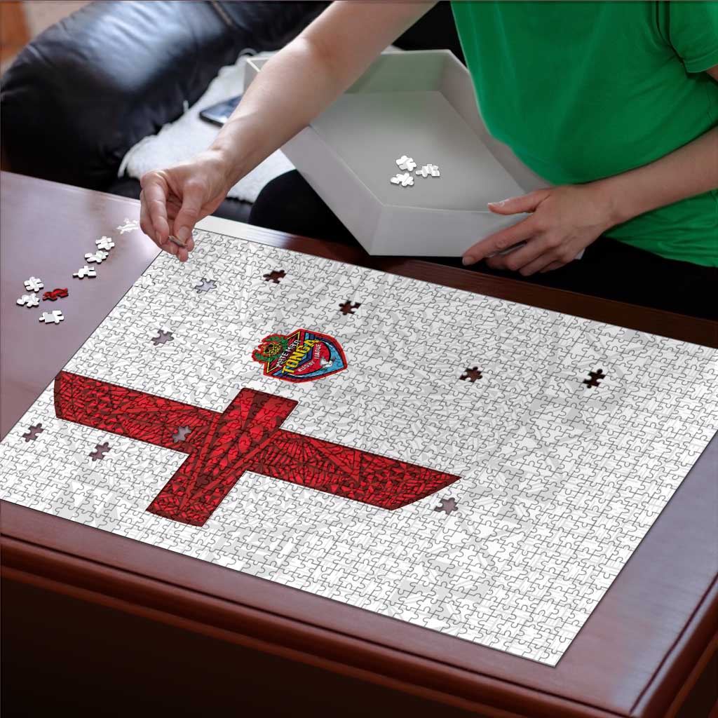 Tonga Ngatu Art Rugby Mate Ma'a Puzzle - Polynesian Pride