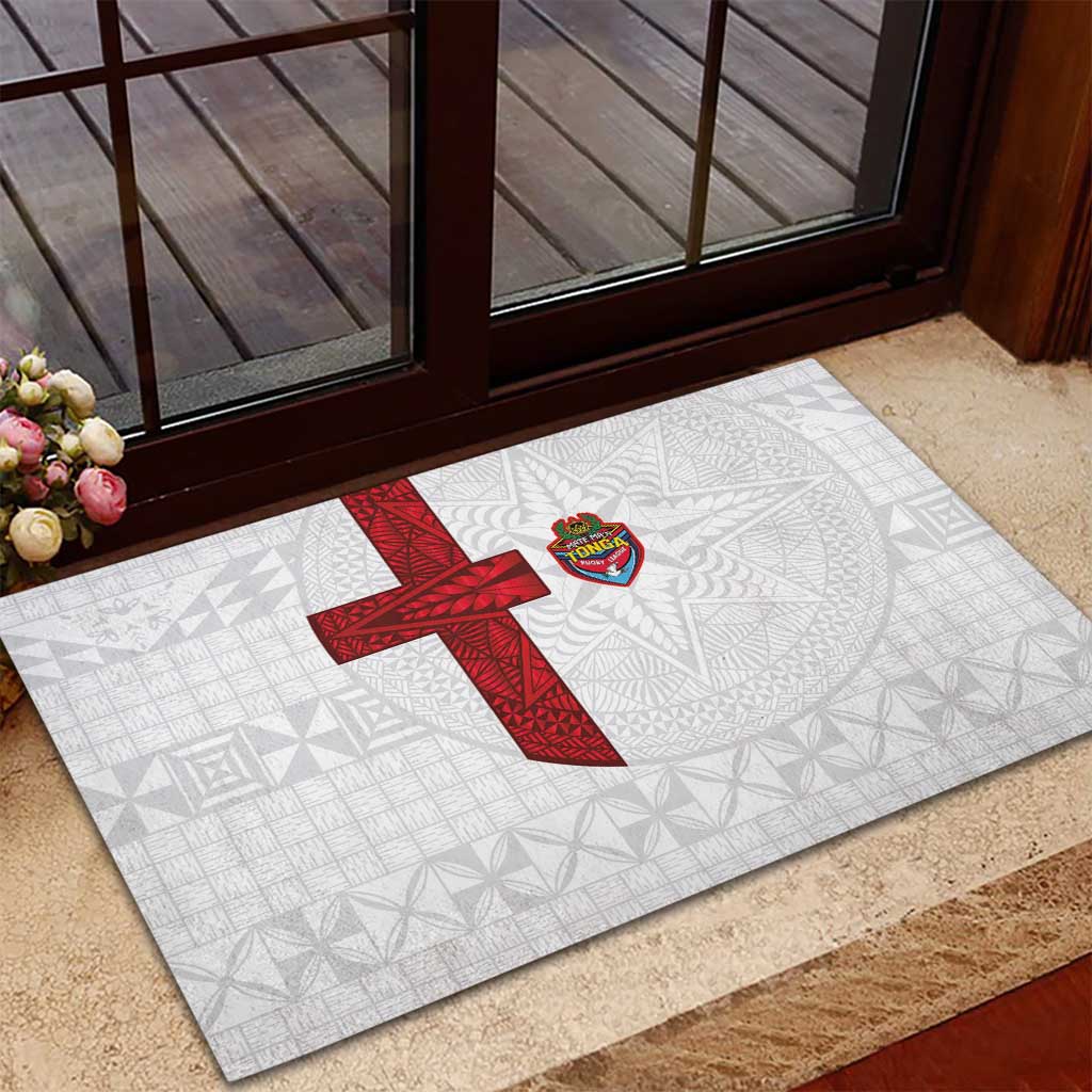 Tonga Ngatu Art Rugby Mate Ma'a Rubber Doormat - Polynesian Pride