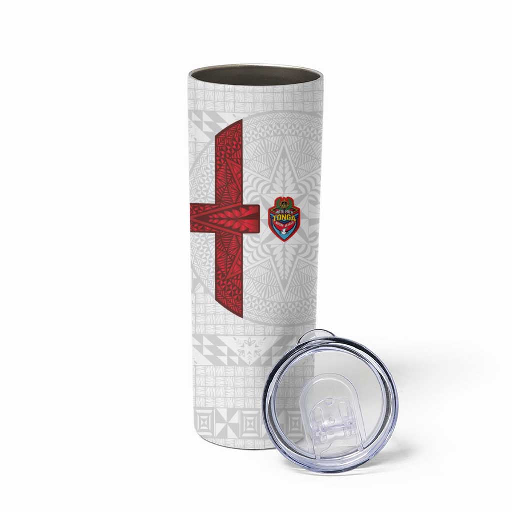 Tonga Ngatu Art Rugby Mate Ma'a Skinny Tumbler - Polynesian Pride