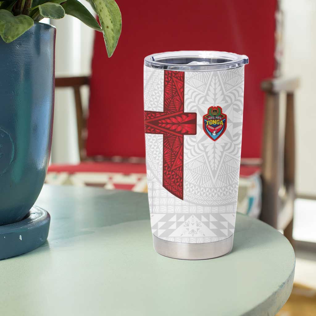 Tonga Ngatu Art Rugby Mate Ma'a Tumbler Cup - Polynesian Pride