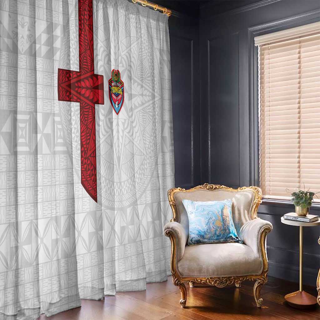 Tonga Ngatu Art Rugby Mate Ma'a Window Curtain - Polynesian Pride