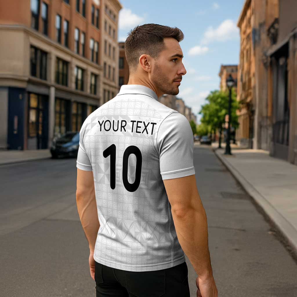 Custom Tonga Ngatu Art Rugby Mate Ma'a Zipper Polo Shirt - Polynesian Pride