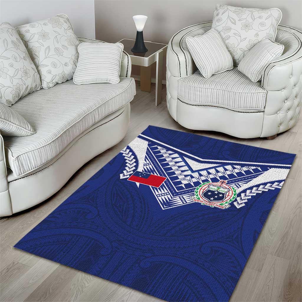 Samoa Rugby Area Rug Pacific Motifs - Polynesian Pride