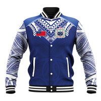 Custom Samoa Rugby Baseball Jacket Pacific Motifs - Polynesian Pride