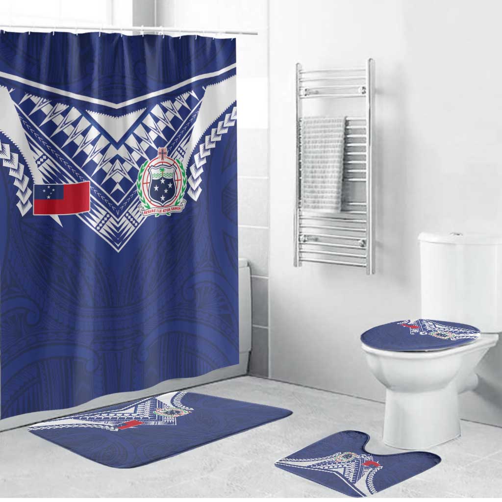 Samoa Rugby Bathroom Set Pacific Motifs - Polynesian Pride