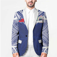Custom Samoa Rugby Blazer Pacific Motifs - Polynesian Pride