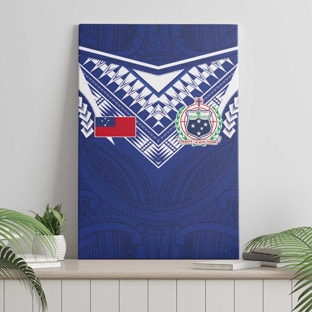 Samoa Rugby Canvas Wall Art Pacific Motifs - Polynesian Pride