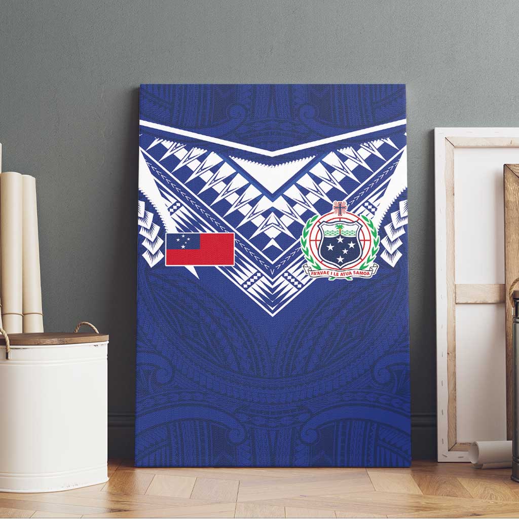 Samoa Rugby Canvas Wall Art Pacific Motifs - Polynesian Pride