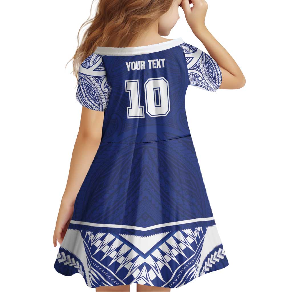 Custom Samoa Rugby Family Matching Long Sleeve Bodycon Dress and Hawaiian Shirt Pacific Motifs - Polynesian Pride