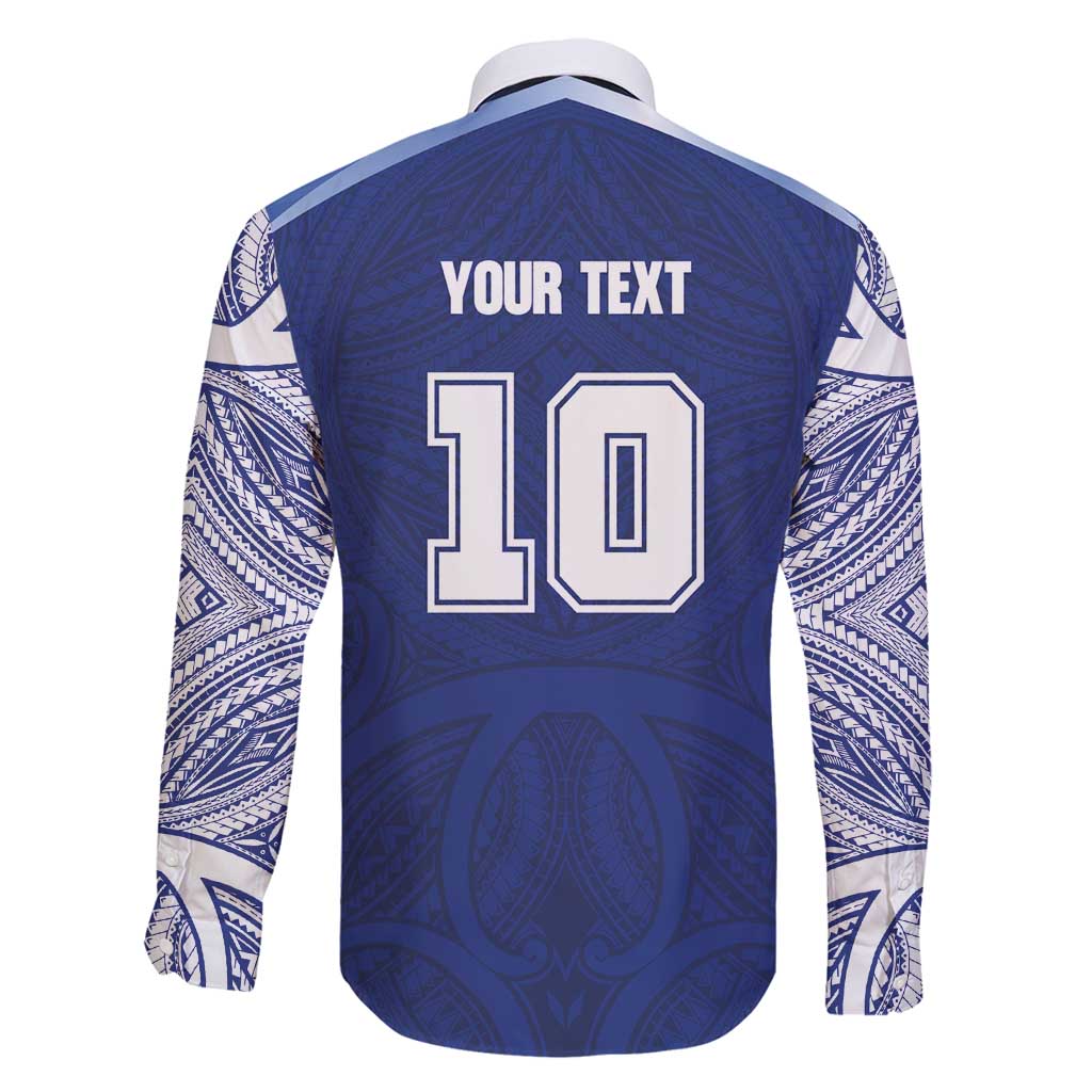 Custom Samoa Rugby Family Matching Tank Maxi Dress and Hawaiian Shirt Pacific Motifs - Polynesian Pride