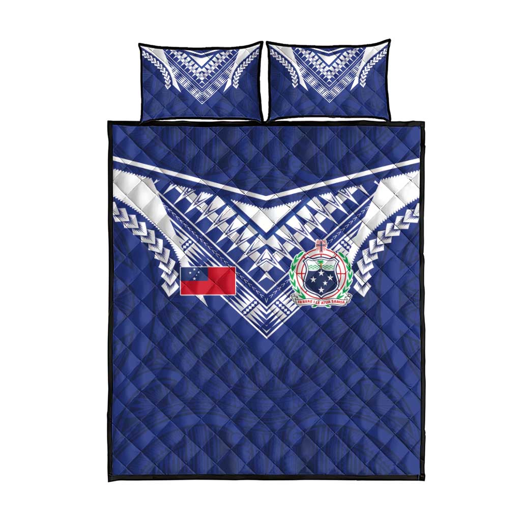 Samoa Rugby Quilt Bed Set Pacific Motifs - Polynesian Pride