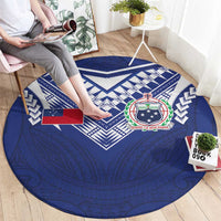 Samoa Rugby Round Carpet Pacific Motifs - Polynesian Pride