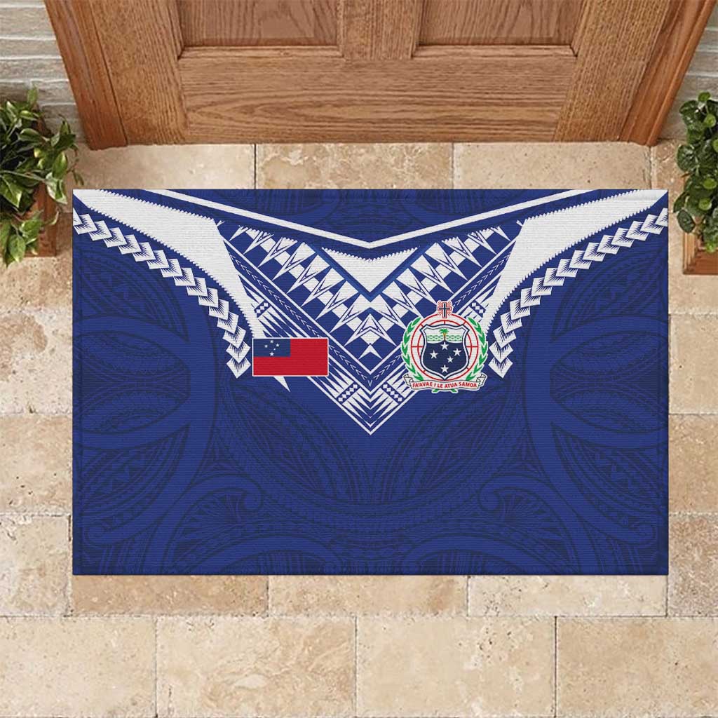 Samoa Rugby Rubber Doormat Pacific Motifs - Polynesian Pride