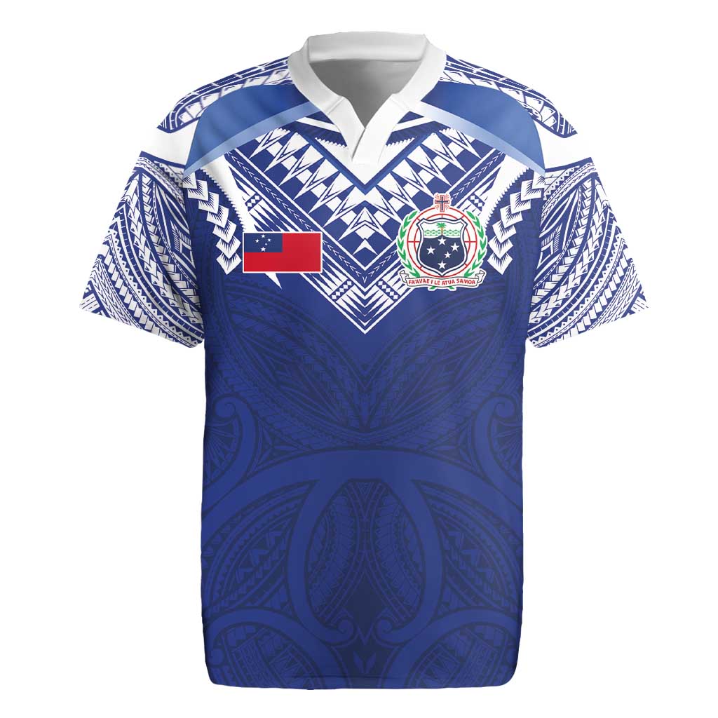 Custom Samoa Rugby Rugby Jersey Pacific Motifs - Polynesian Pride