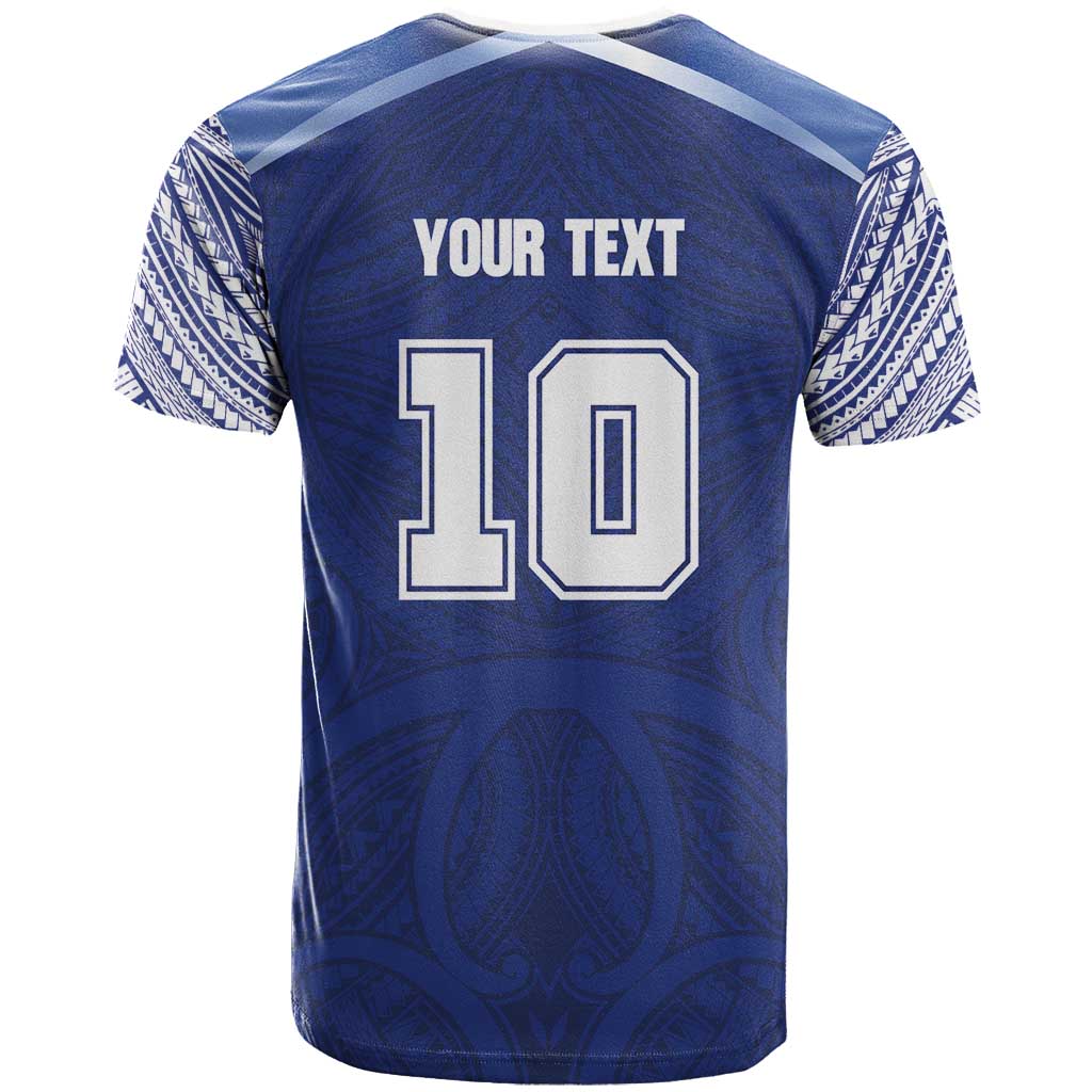Custom Samoa Rugby T Shirt Pacific Motifs - Polynesian Pride