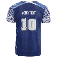 Custom Samoa Rugby T Shirt Pacific Motifs - Polynesian Pride