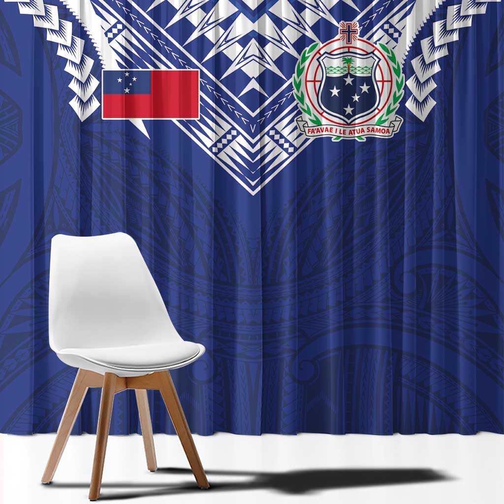 Samoa Rugby Window Curtain Pacific Motifs - Polynesian Pride