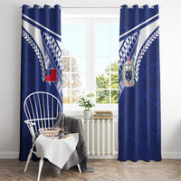 Samoa Rugby Window Curtain Pacific Motifs - Polynesian Pride