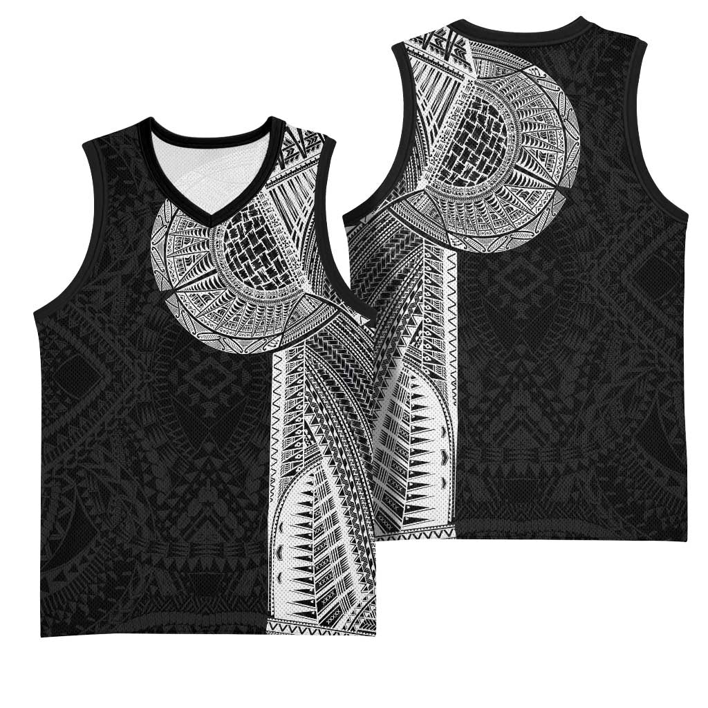 Samoan Tatau Basketball Jersey Art Tribal Traditional Tattoos - Polynesian Pride