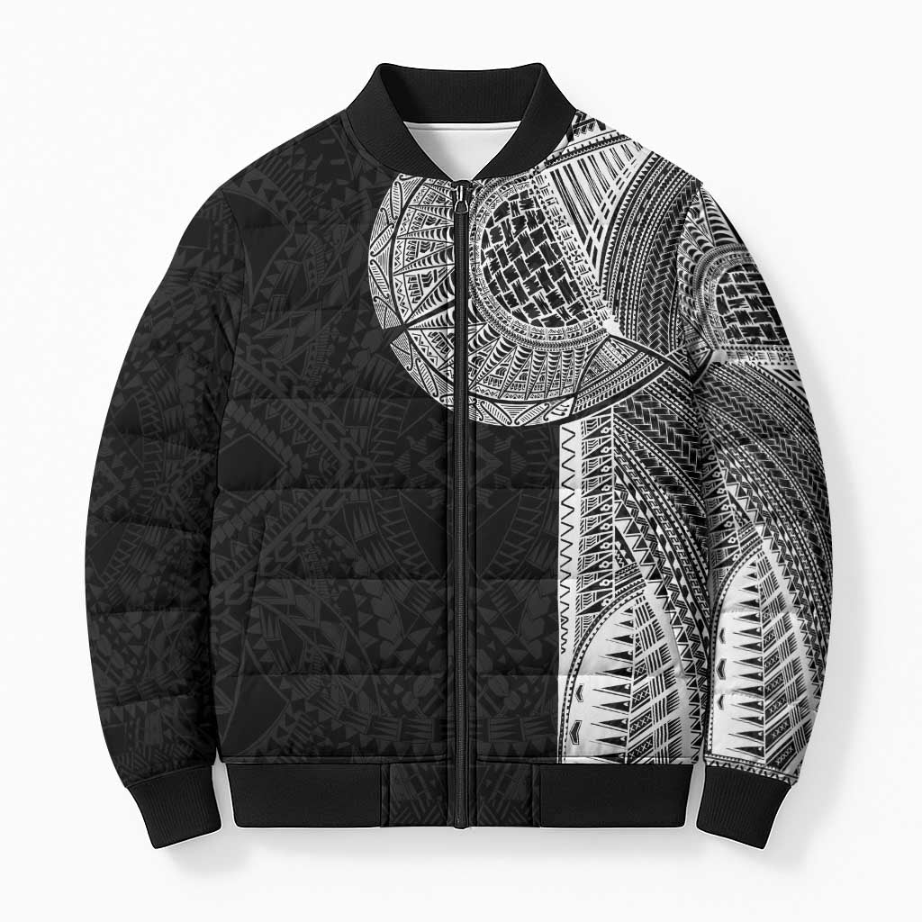 Samoan Tatau Bomber Puffer Jacket Art Tribal Traditional Tattoos - Polynesian Pride