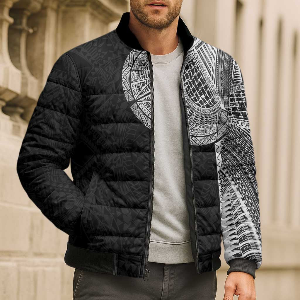 Samoan Tatau Bomber Puffer Jacket Art Tribal Traditional Tattoos - Polynesian Pride