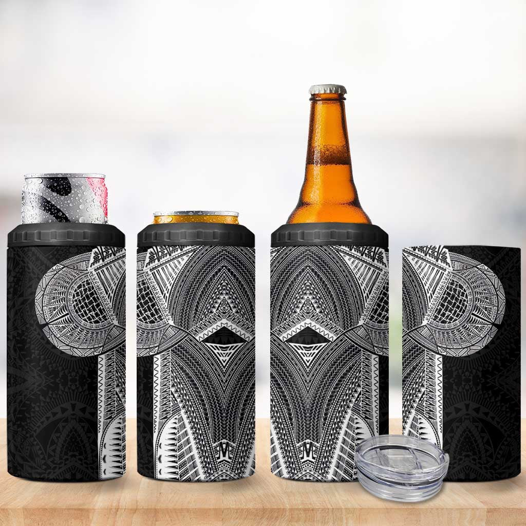 Samoan Tatau 4 in 1 Can Cooler Tumbler Art Tribal Traditional Tattoos - Polynesian Pride