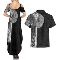 Samoan Tatau Couples Matching Summer Maxi Dress and Hawaiian Shirt Art Tribal Traditional Tattoos - Polynesian Pride