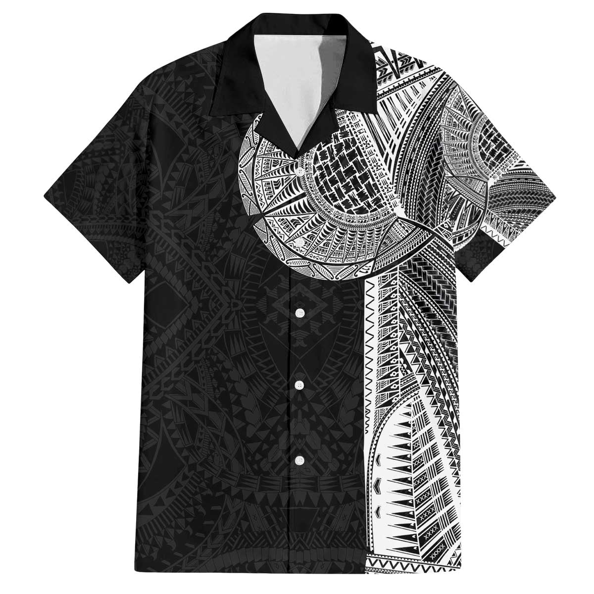 Samoan Tatau Family Matching Off The Shoulder Long Sleeve Dress and Hawaiian Shirt Art Tribal Traditional Tattoos - Polynesian Pride