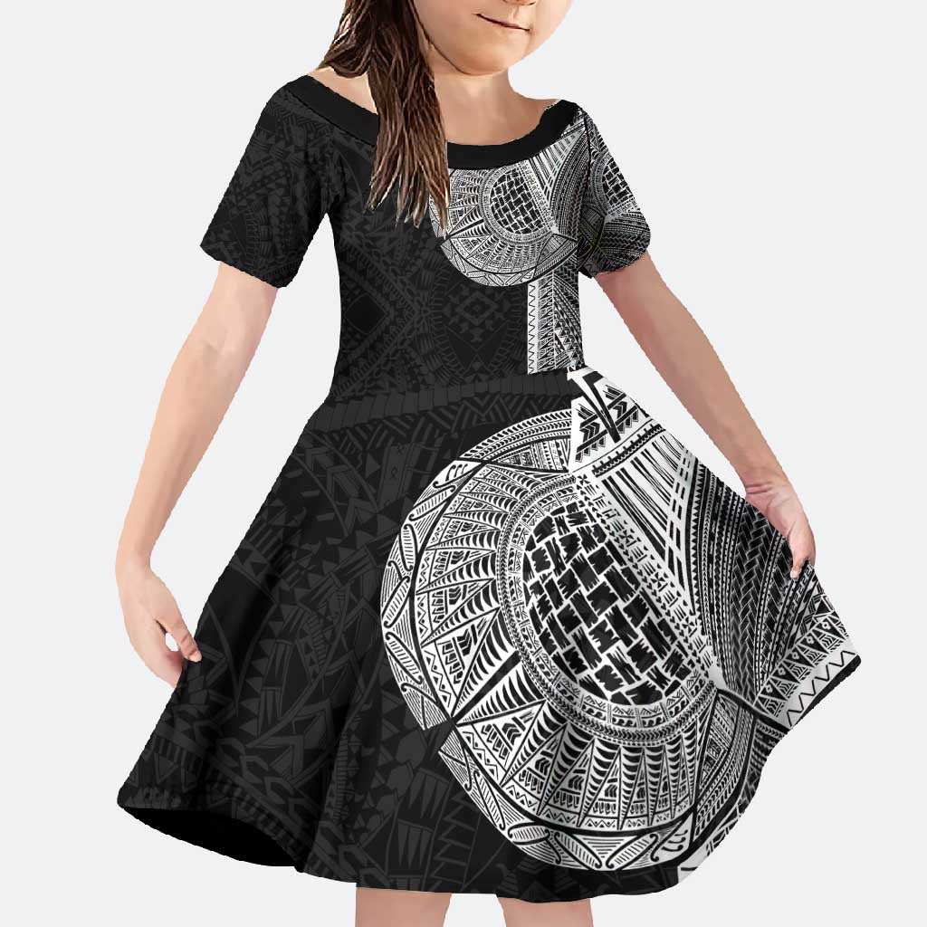 Samoan Tatau Family Matching Off Shoulder Maxi Dress and Hawaiian Shirt Art Tribal Traditional Tattoos - Polynesian Pride