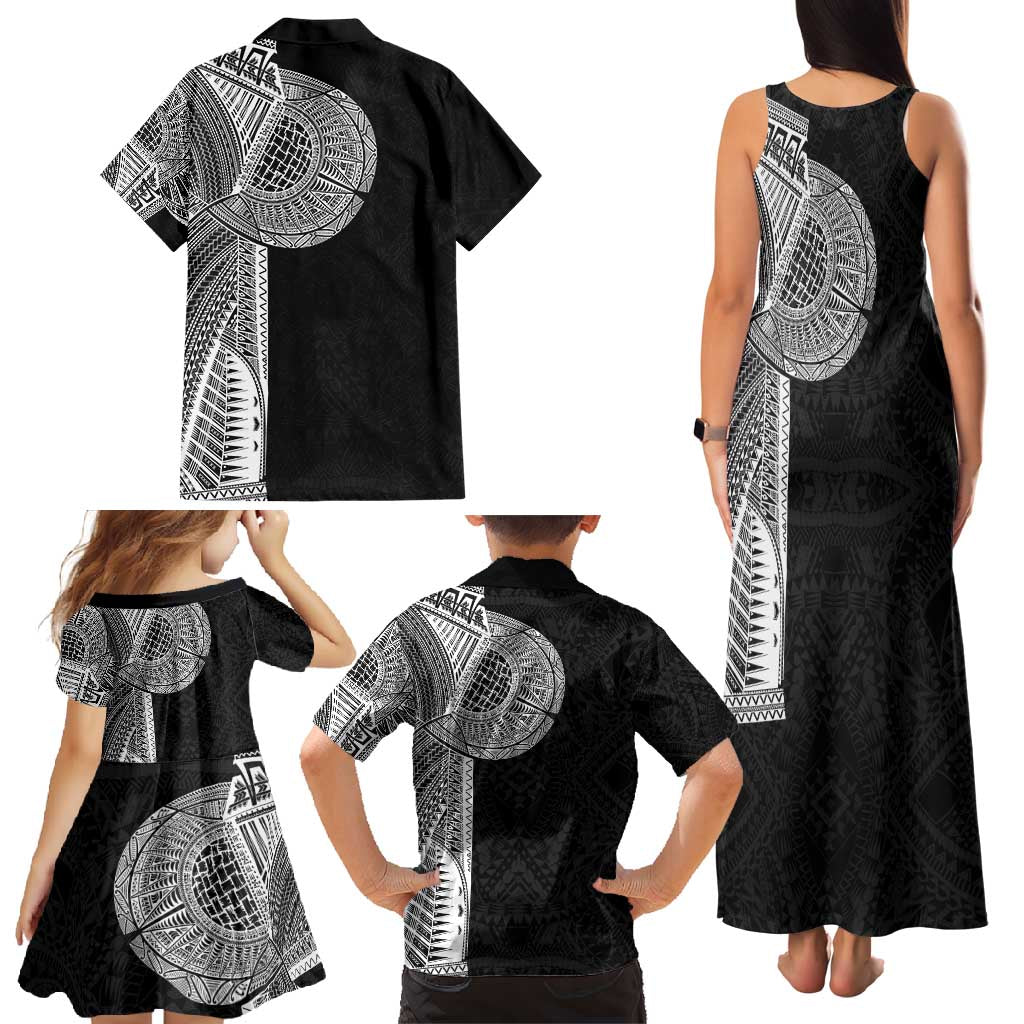 Samoan Tatau Family Matching Tank Maxi Dress and Hawaiian Shirt Art Tribal Traditional Tattoos - Polynesian Pride