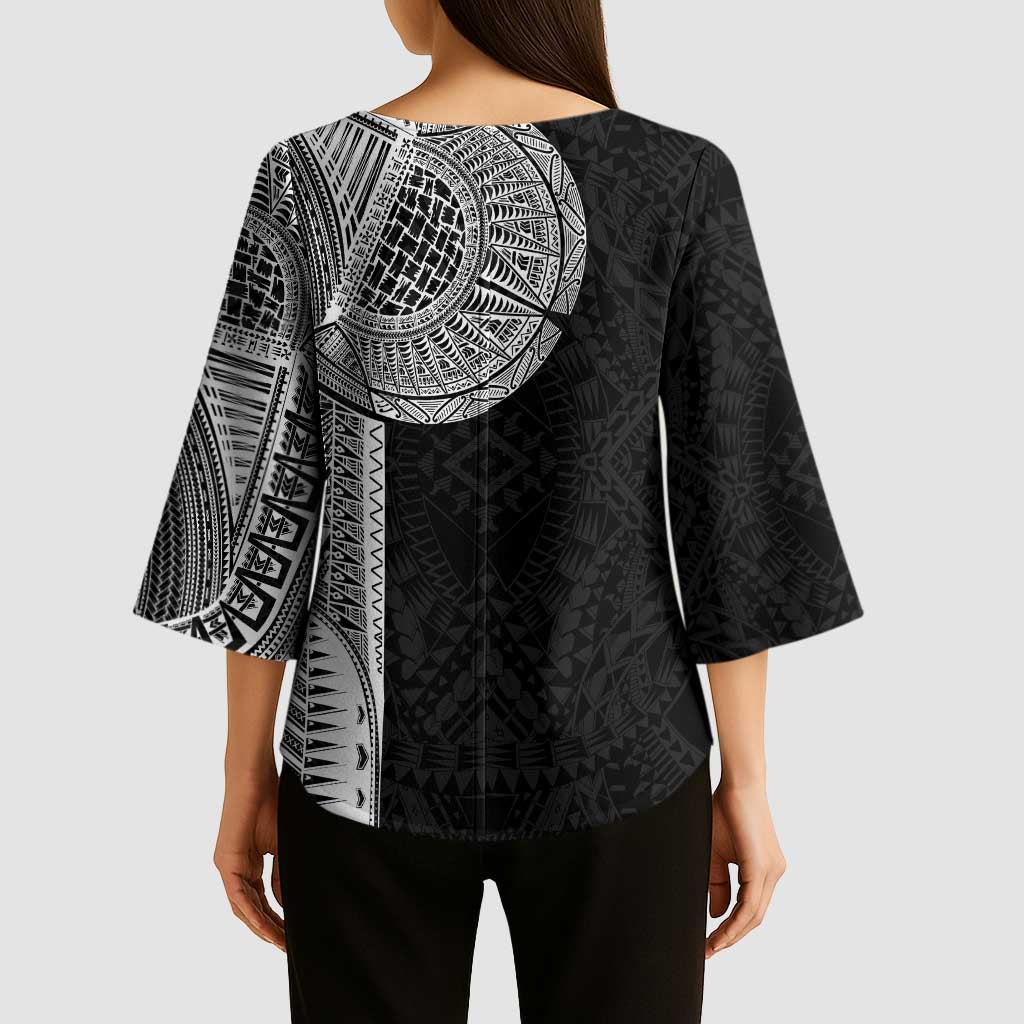 Samoan Tatau Kimono Sleeve Blouse Art Tribal Traditional Tattoos - Polynesian Pride