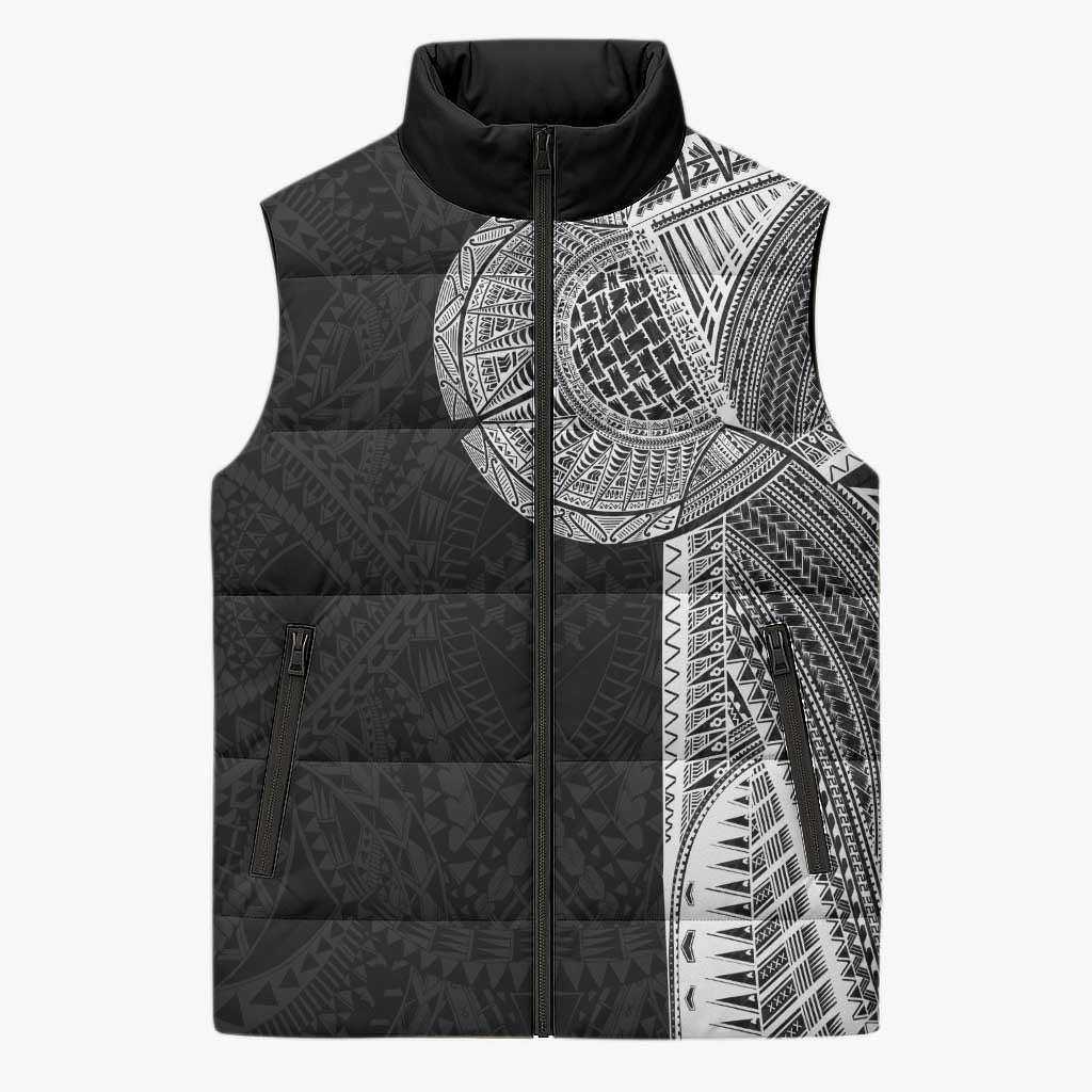 Samoan Tatau Sleeveless Puffer Jacket Art Tribal Traditional Tattoos - Polynesian Pride