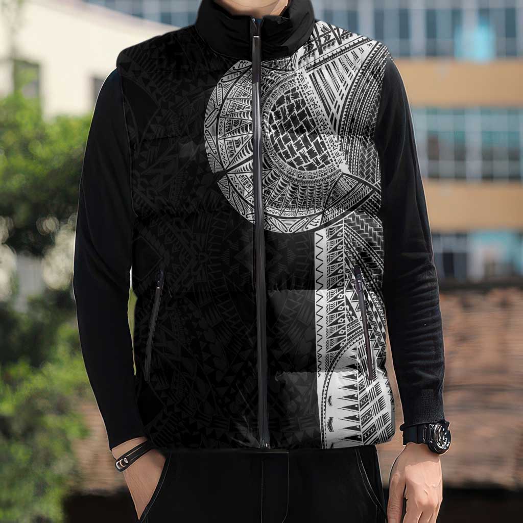 Samoan Tatau Sleeveless Puffer Jacket Art Tribal Traditional Tattoos - Polynesian Pride