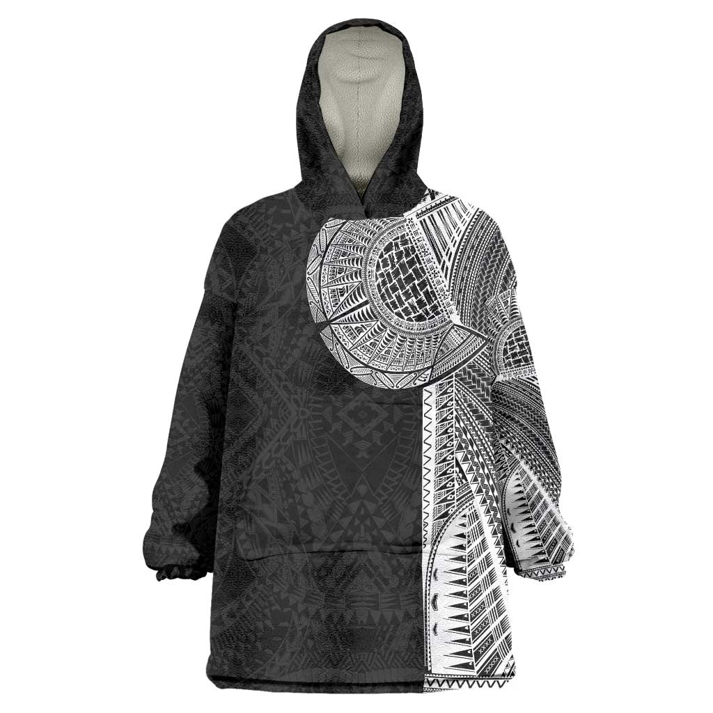 Samoan Tatau Wearable Blanket Hoodie Art Tribal Traditional Tattoos - Polynesian Pride